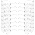 Bulk set of 20 pieces rimless transparent heart shaped sunglasses for party events - 16 Pairs Set / Clear