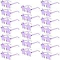 Lot de 18 lunettes de soleil violettes sans monture en forme d'étoile pour la fête - Violet / 20 Paires