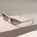 Modische Cat-Eye-Sonnenbrille in Nude mit grauen Verlaufsgläsern für einen trendigen Look - Kaffee Rahmen Verlaufs-Grau