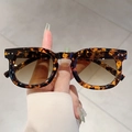 Lunettes de soleil rétro monture ronde en écailles avec verres dégradés tendance - Monture Imprimé Écaille Verres Dégradés Thé