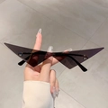 Einzigartige schwarze Dreiecks-Sonnenbrille mit spitzen Gläsern für modischen Hip-Hop-Stil - Schwarz