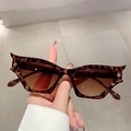 Lunettes de soleil œil de chat léopard avec des verres polarisants dégradés marron - Monture Léopard / Verres Thé