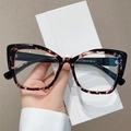 Montura de gafas cat eye en acabado carey con diseño retro de colores vivos - Montura de Carey Negro (Lente Clara)