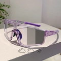 Gafas de sol deportivas fotocromáticas con montura morada y patillas antideslizantes - Montura Púrpura Transparente Lente Fotocromática