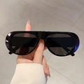 Gafas de sol negras de montura grande y lentes oscuras para estilo urbano de moda - Montura Negra Lentes Gris Negro