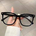Gafas de sol negras cuadradas con cristales naturales para hombres, ideales para conducir - Montura Negra Lente Transparente