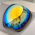 Grey Frame Gold Mirrored Lens