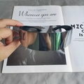 Lunettes de soleil bouclier argenté miroir cyberpunk avec verres futuristes enveloppants - Argent Miroir