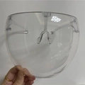 Clear full face protective mask with integrated glasses frame and lightweight PC design - Transparent Non-fog