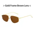 Classic aviator sunglasses with gold metal frame and stylish tea brown lenses - Gold Frame Tea Lens