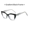 Occhiali cat-eye con montatura sfumata nera in TR90 e lenti anti-luce blu - Montatura Nero Sfumato