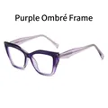 Occhiali cat eye con montatura in TR90 sfumato viola e cerniere a molla flessibili - Sfumato Viola