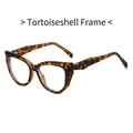 Occhiali anti luce blu stile cat-eye con elegante montatura in TR90 tartarugata - Montatura Tartarugata