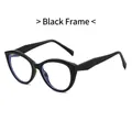 Occhiali neri gatto TR90 anti luce blu con cerniere a molla flessibili - Montatura Nera