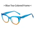 Cat-eye TR90 blue light blocking glasses with a blue tea gradient frame for women - Blue Tea Frame