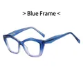 Blaue TR90 Katzenaugenbrille mit Blaulichtfilter und stylischem Farbverlauf-Finish - Blau Violett Farbverlauf Rahmen