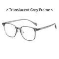 Occhiali quadrati alla moda grigio trasparente con lenti anti luce blu e montatura - Grigio Trasparente