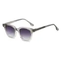 Modern sunglasses with gradient grey frame and purple-grey tinted lenses - Gradient Grey Frame Gradient Grey Lens