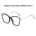 Retro square sunglasses featuring a black tea frame with clear lenses and gold metal temples - Black Tea Frame Clear Lenses