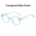 Montatura occhiali rotonda in blu trasparente con design moderno leggero in TR90 - Blu Trasparente