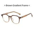 Retro square tea gradient frames with blue light blocking and gold star detail - Gradient Tea Frame