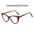 Montatura per occhiali cat-eye tartarugata alla moda con cerniere a molla da donna - Montatura Tartarugata