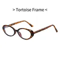 Occhiali ovali classici con montatura tartarugata e lenti con filtro per la luce blu - Montatura Tartarugata