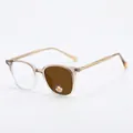 Fashionable gradient tea frame sunglasses with photochromic lenses for outdoor driving - Gradient Tea Frame Tea Lens