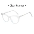 Cat-Eye-Brillengestell in Transparent mit modischen Federscharnier-Bügeln für den Alltag - Transparenter Rahmen