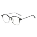 Fashionable gradient grey glasses frames with metal accents and blue light blocking - Gradient Grey Frame
