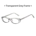 Occhiali da sole cat-eye grigio trasparente con anima in metallo nelle stanghette - Grigio Trasparente