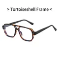 Montatura occhiali aviator tartarugati classici con aste nere e design a doppio ponte - Montatura Tartarugata
