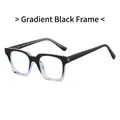 Classic gradient black square eyewear frame with premium propionate pin structure - Gradient Black Frame