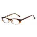 Occhiali da sole ovali vintage con montatura sfumata color tè e stanghette sottili - Montatura Tè Sfumato