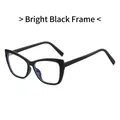 Occhiali gatto con montatura nera lucida e lenti anti-luce blu da donna - Montatura nero lucido