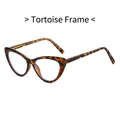 Montatura per occhiali cat-eye tartarugata classica con finitura sfumata e aste sottili - Montatura Tartarugata