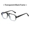 Montatura aviator nero trasparente con aste in TR90 e dettagli dorati - Nero Trasparente