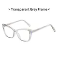 Montatura per occhiali cat eye chic in grigio trasparente con aste rinforzate - Grigio Trasparente