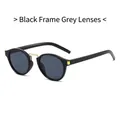 Lunettes de soleil rondes rétro avec monture noire, verres gris et pont doré - Monture Noire Verres Noir Gris
