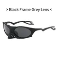 Gafas de sol deportivas polarizadas con montura negra y protector nasal - Montura Negra Lentes Gris Negro