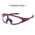 Gafas de sol deportivas de ciclismo con montura morada mate y lente protectora grande - Montura Violeta