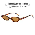 Retro tortoise shell oval sunglasses with light brown lenses for a stylish summer look - Tortoiseshell Frame Light Tea Lens