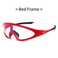 Gafas de sol deportivas con montura roja grande y patillas antideslizantes - Marco Rojo