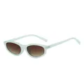 Jelly green oval frame sunglasses with gradient tea lenses for a vintage look - Jelly Green Frame Gradient Tea Lenses
