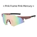 Pink aviator sports sunglasses with colorful gradient lenses and ventilated frame - Pink Frame Pink Mirror