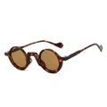Gafas de sol retro redondas para mujer con montura de carey y lentes marrón claro - Montura Carey Lente Té Claro