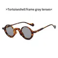 Vintage round tortoise frame sunglasses with gray lenses for a stylish retro look - Tortoise Frame Gray Lens