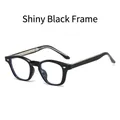 Occhiali TR90 nero lucido a montatura intera con borchie a diamante e dettagli argento - Montatura nero lucido