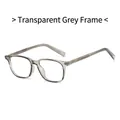 Monture de lunettes TR90 carrée gris transparent avec filtre anti-lumière bleue - Gris Transparent