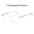 Retro transparent round glasses frame with vintage engraved metal pins for women and men - Transparent Frame